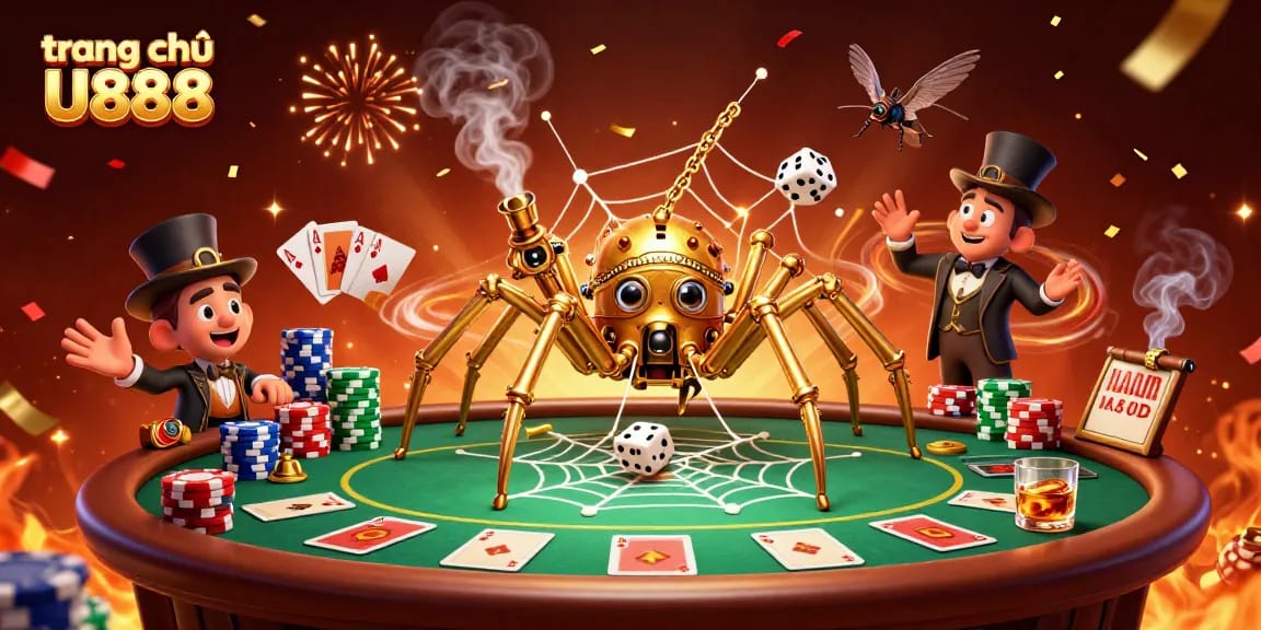 Experience the thrill at trang chủ U888 with a captivating steampunk scene revealing poker action!