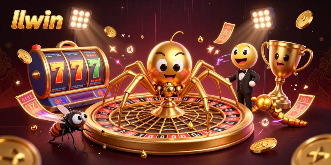 Experience thrilling gaming at llwin with a vibrant 3D casino scene packed with excitement and rich gambling elements.