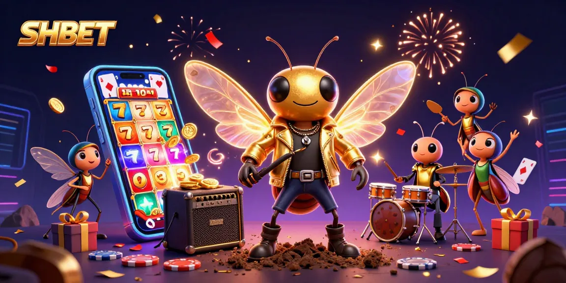 Engage in thrilling gameplay with SHBET's vibrant digital 3D casino scene filled with dynamic elements.
