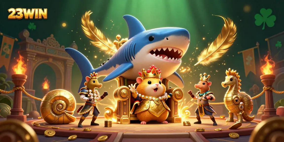 Experience thrilling gaming adventures at 23WIN with a unique casino illustration.