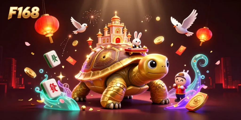 Experience winning strategies at F168 with vibrant, animated casino elements and captivating characters.