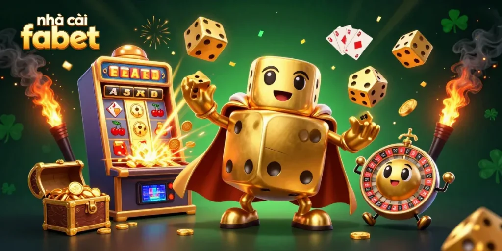 Experience the excitement of nhà cái fabet with golden dice, slot machines, and thrilling games.