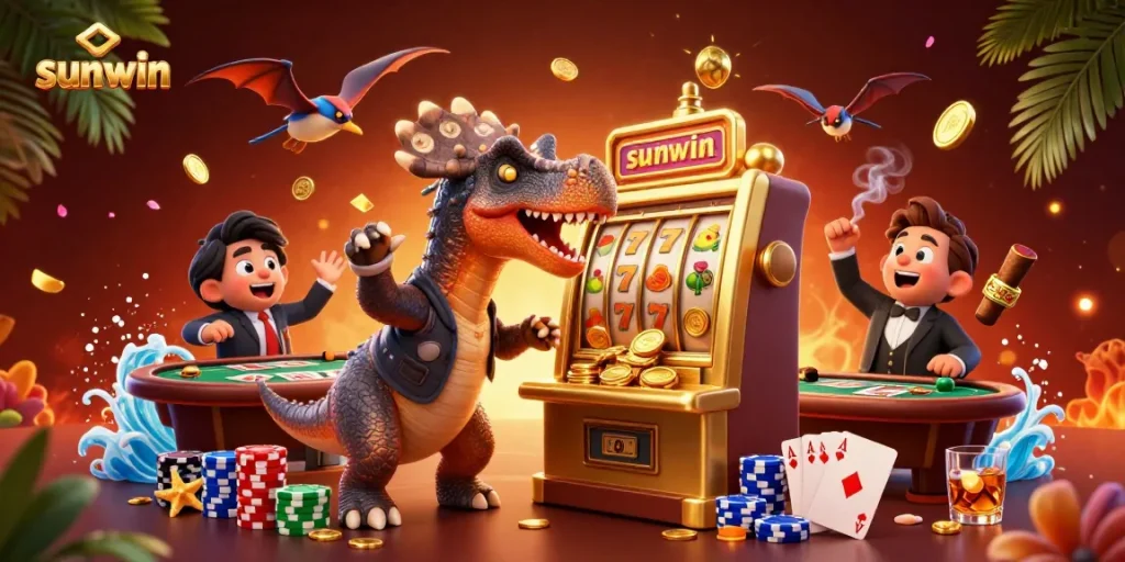 Experience the thrill of sunwin's jackpot with dynamic casino action and vibrant gaming elements.